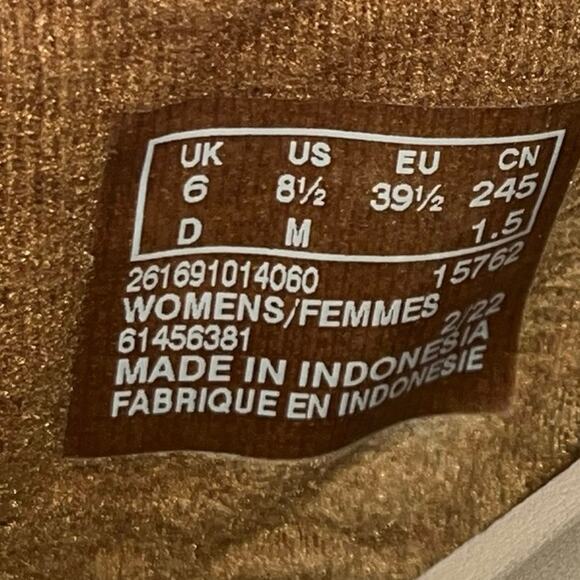 Clarks‎ Collection Mules Criss Cross Leather Block Heel Slides Brown Size - Picture 6 of 6